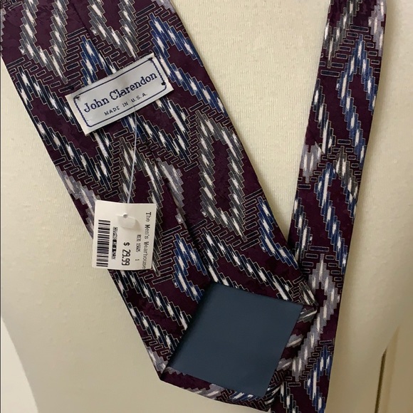 NWT JOHN CLARENDON Tie * All Silk * Italian - Picture 6 of 8